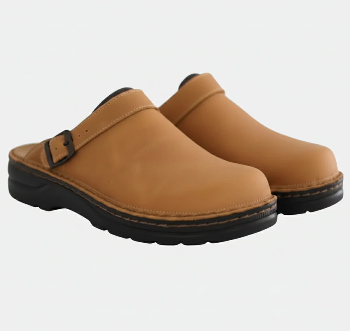 ECLAVA | Unisex Suede Closed‑Toe Clog Sandals