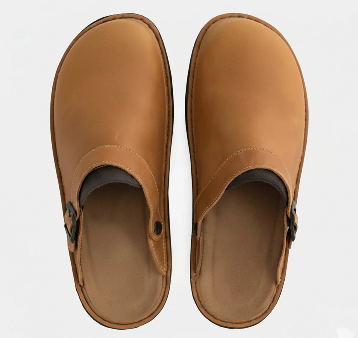 ECLAVA | Unisex Suede Closed‑Toe Clog Sandals