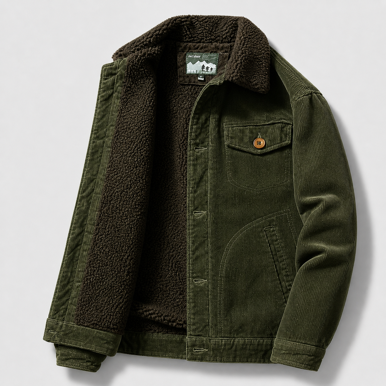 ECLAVA | Men’s Corduroy Warm Jacket