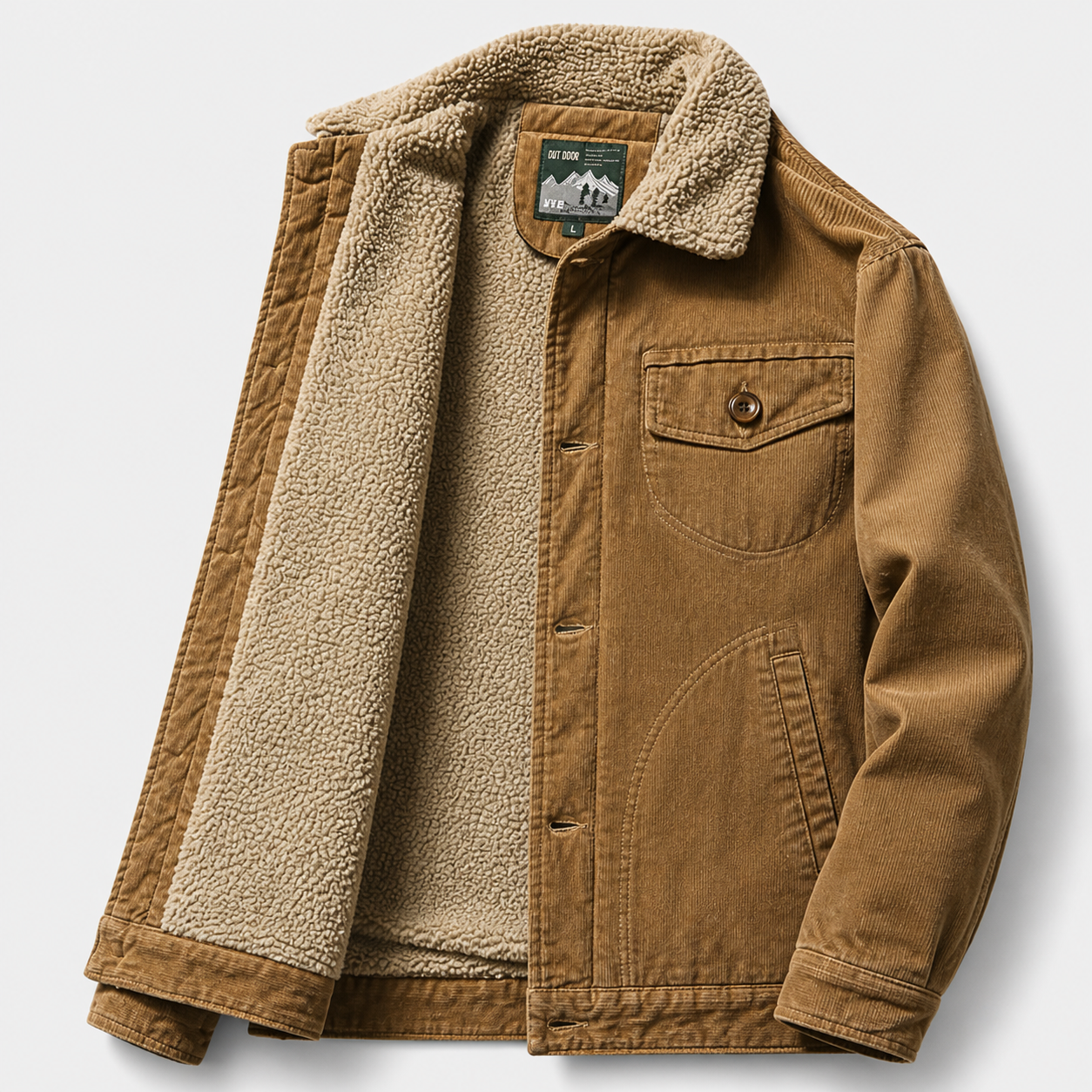 ECLAVA | Men’s Corduroy Warm Jacket