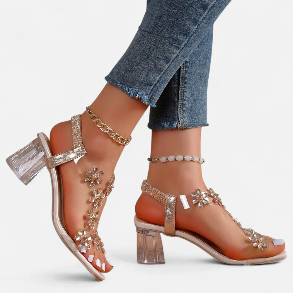 ECLAVA | Women’s Rhinestone Stiletto Heels