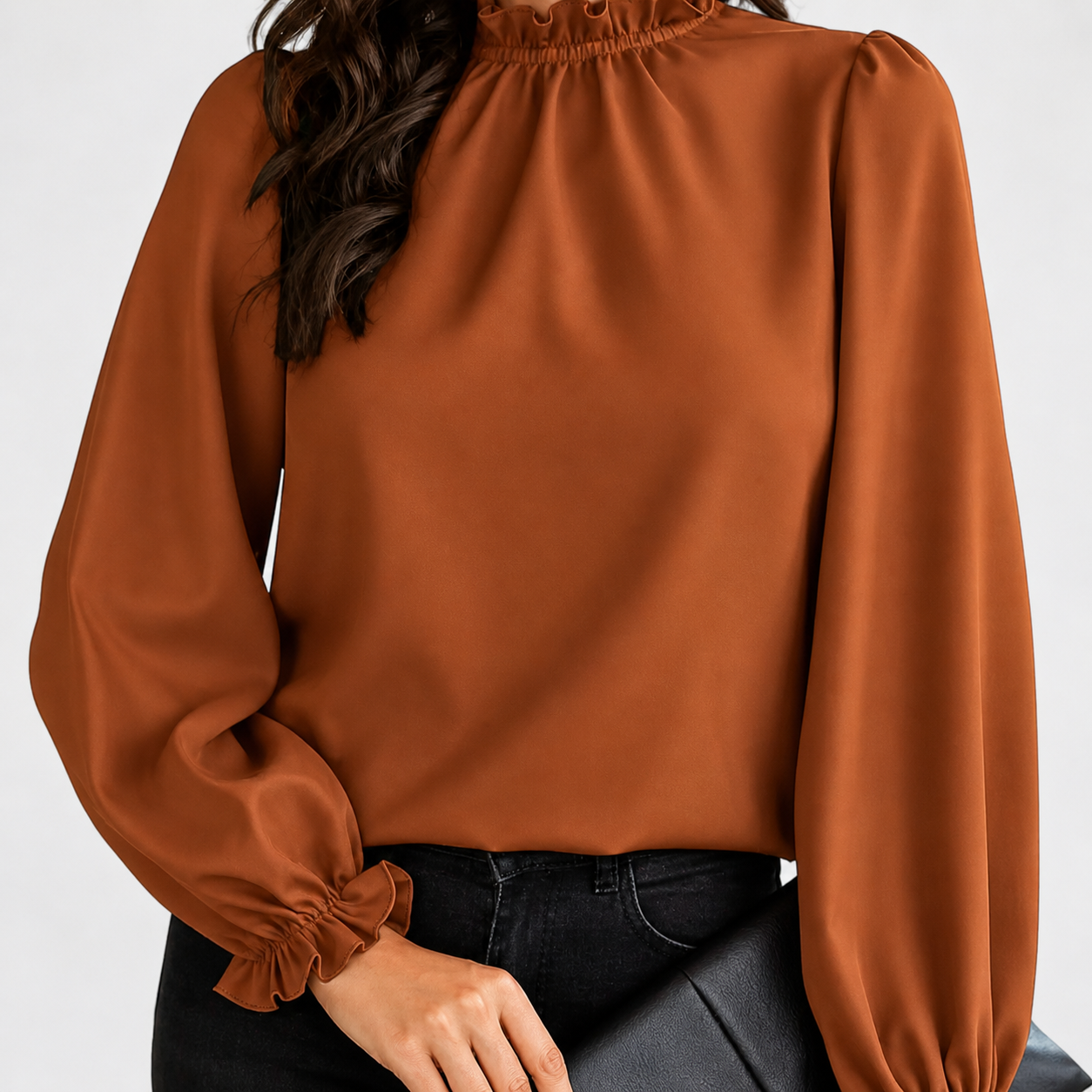 ECLAVA | Women’s Ruffle Collar Blouse