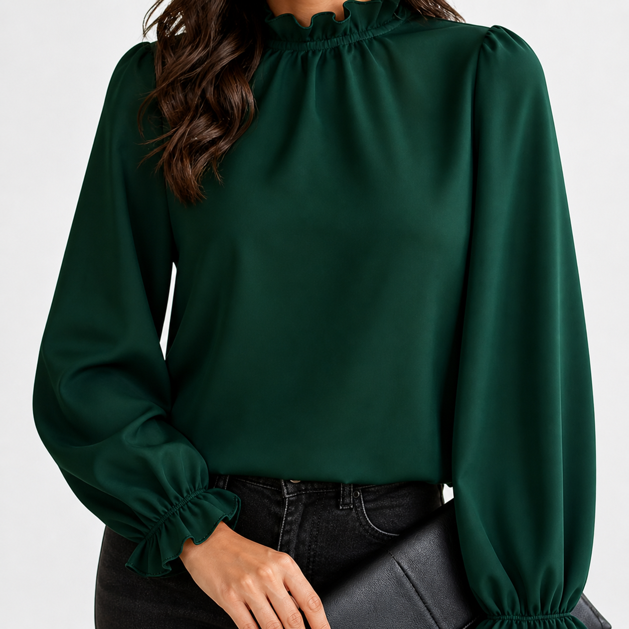 ECLAVA | Women’s Ruffle Collar Blouse