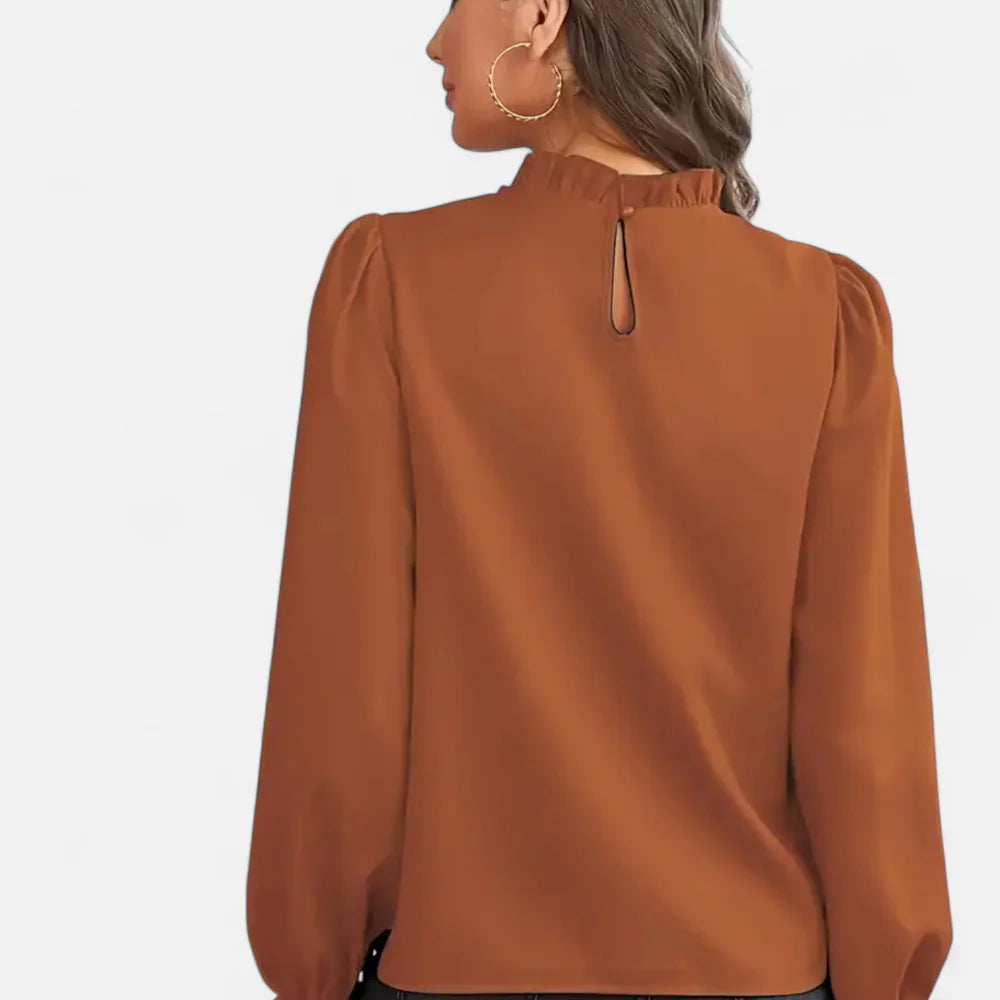 ECLAVA | Women’s Ruffle Collar Blouse