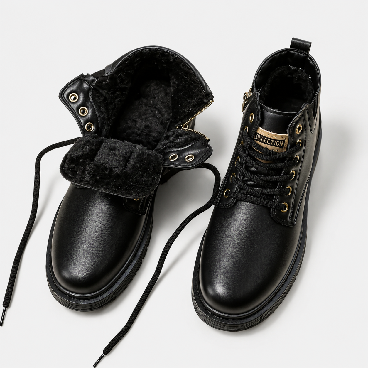 ECLAVA | Men’s Vintage Boots – Classic Short Lace‑Up