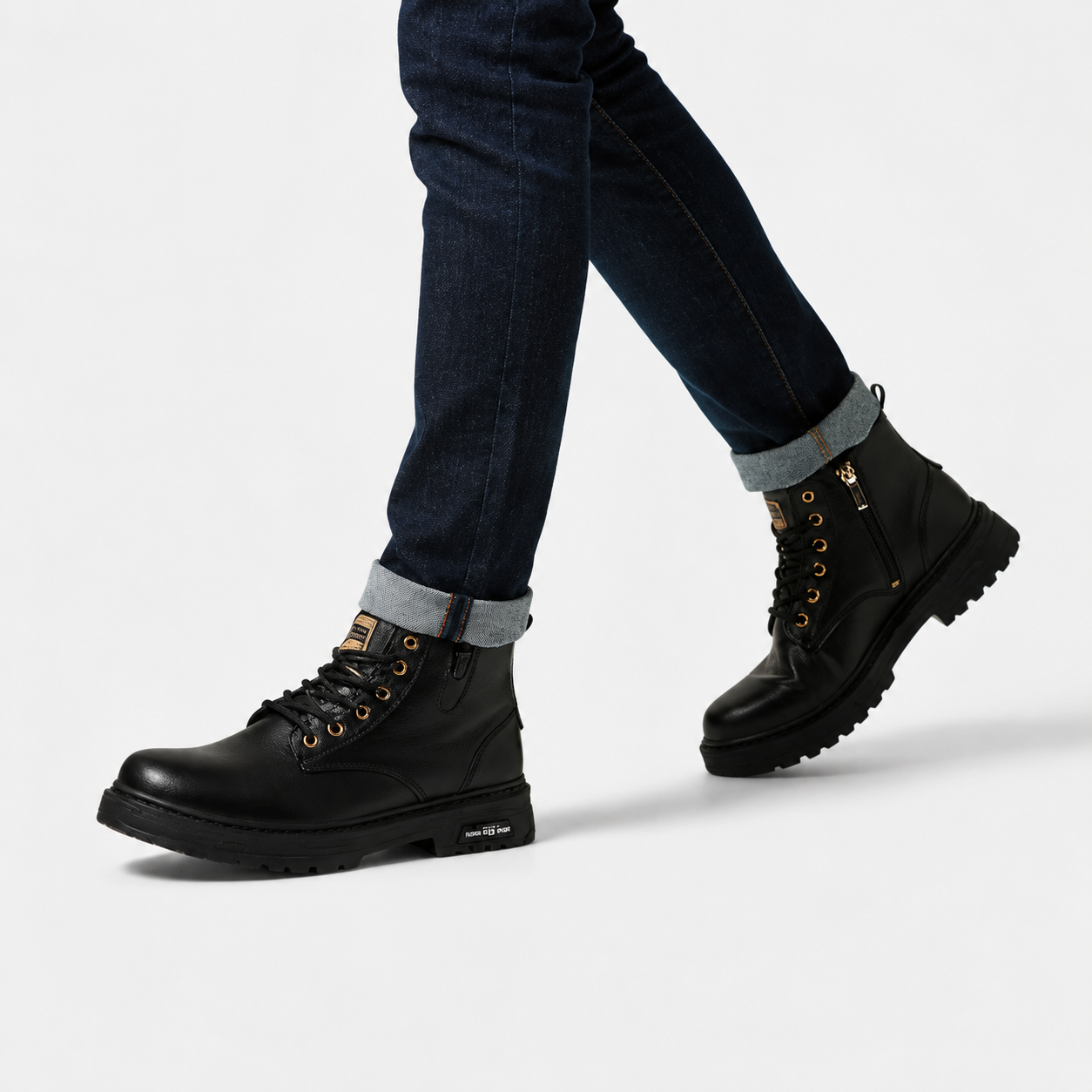 ECLAVA | Men’s Vintage Boots – Classic Short Lace‑Up