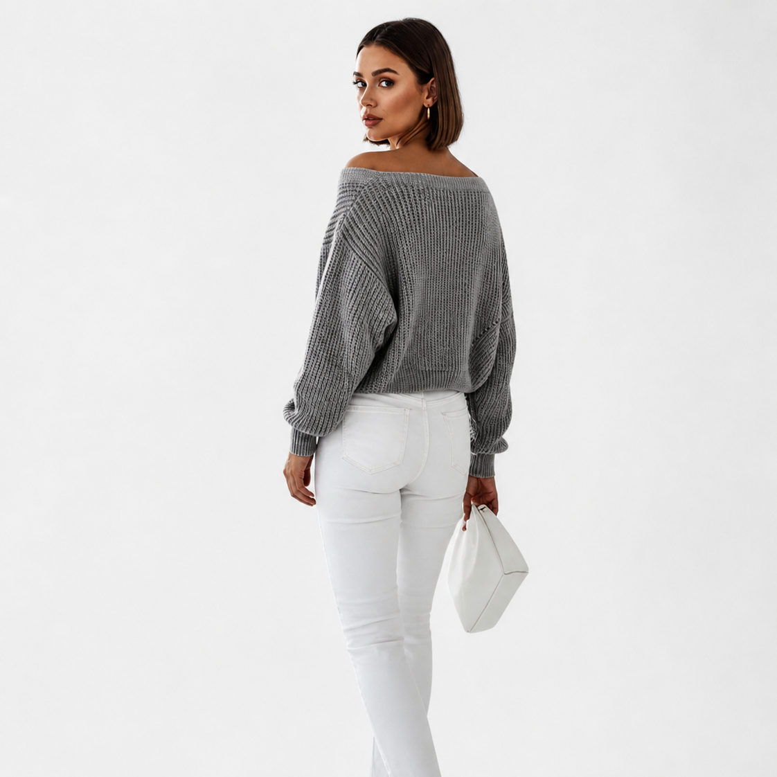 ECLAVA | Women’s Deep Collar Elegance Cardigan