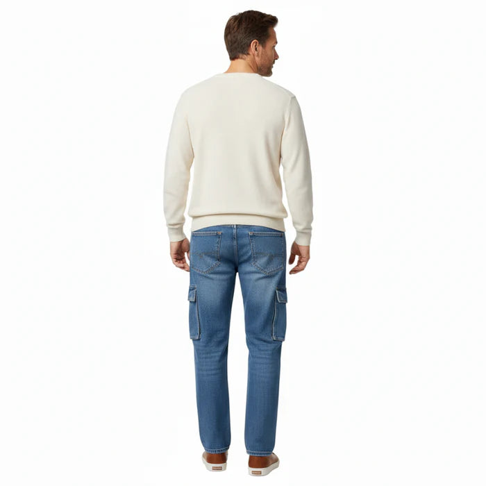 ECLAVA | Men’s Baggy Cargo Denim Jeans
