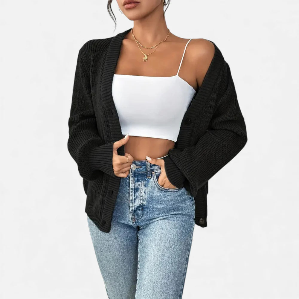 ECLAVA | Women’s Knitted Button Cardigan