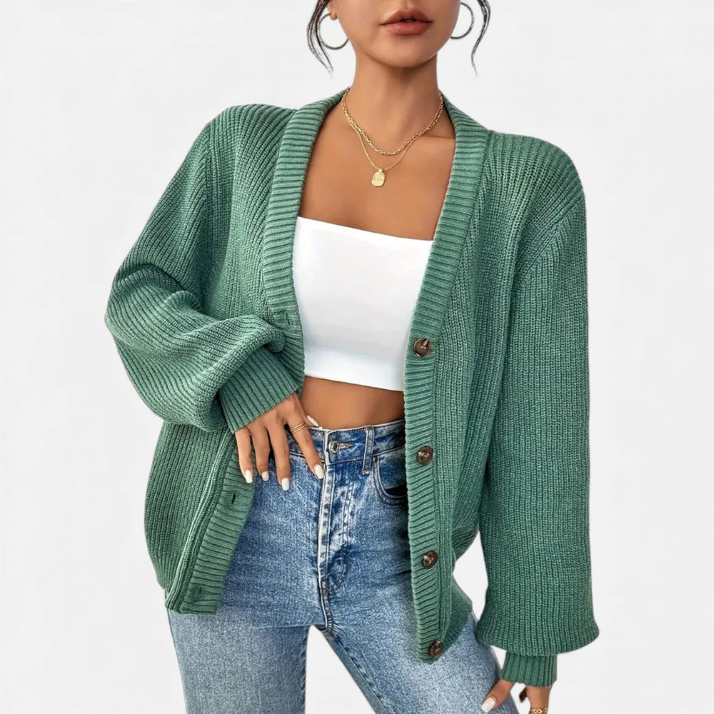 ECLAVA | Women’s Knitted Button Cardigan