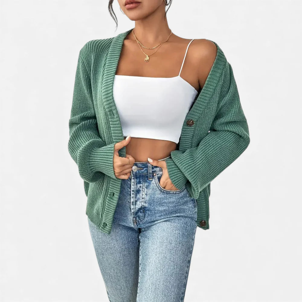 ECLAVA | Women’s Knitted Button Cardigan