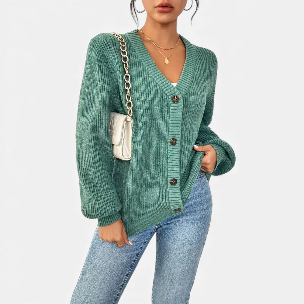 ECLAVA | Women’s Knitted Button Cardigan