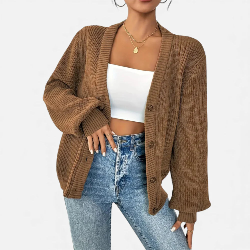 ECLAVA | Women’s Knitted Button Cardigan