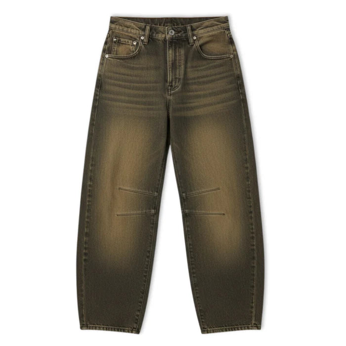 ECLAVA | Women’s Vintage Spliced Straight Jeans