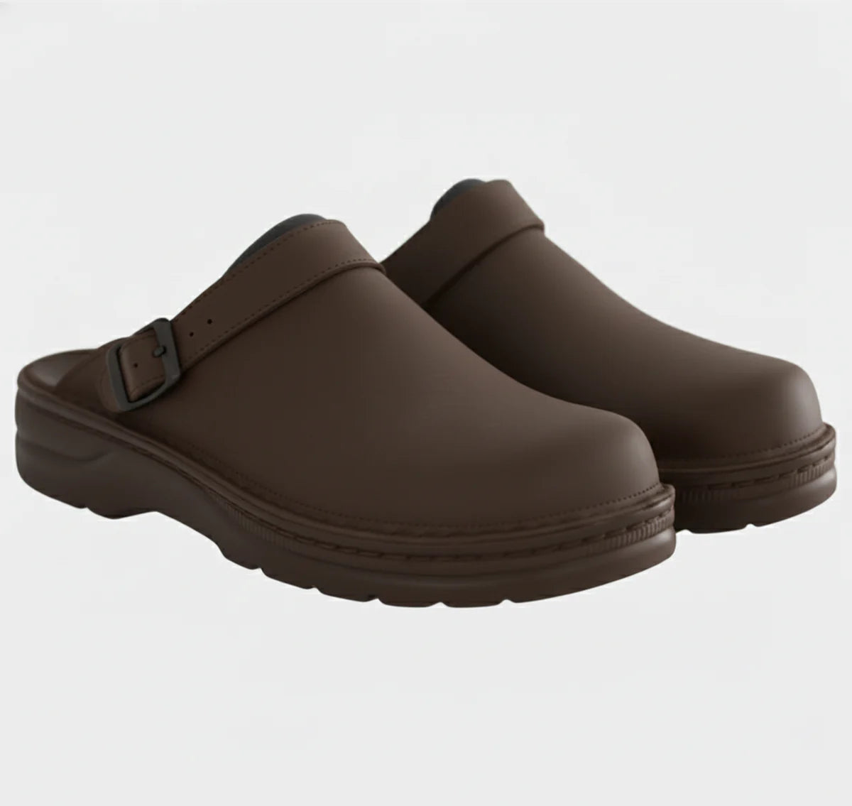 ECLAVA | Unisex Suede Closed‑Toe Clog Sandals