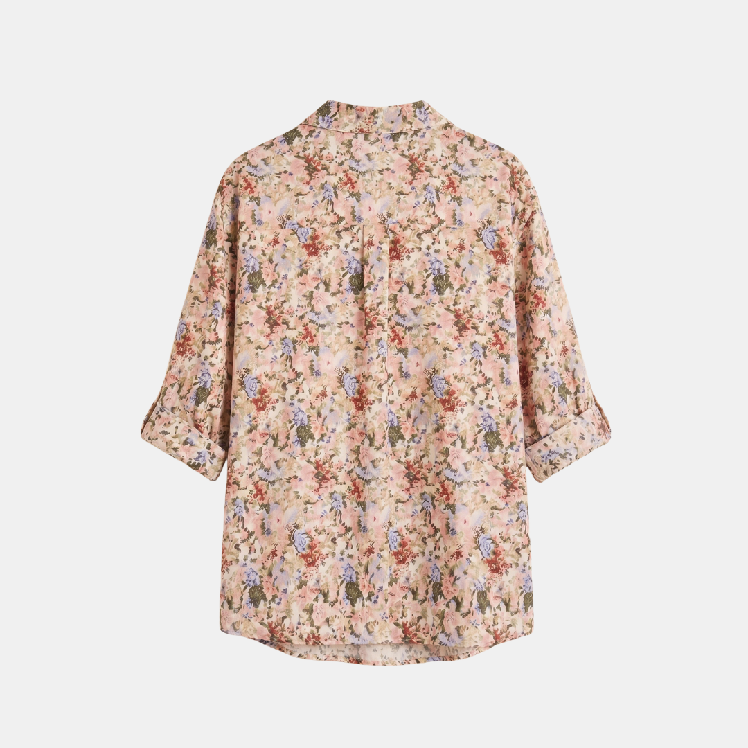 ECLAVA | Women’s Floral Button-Up Shirt