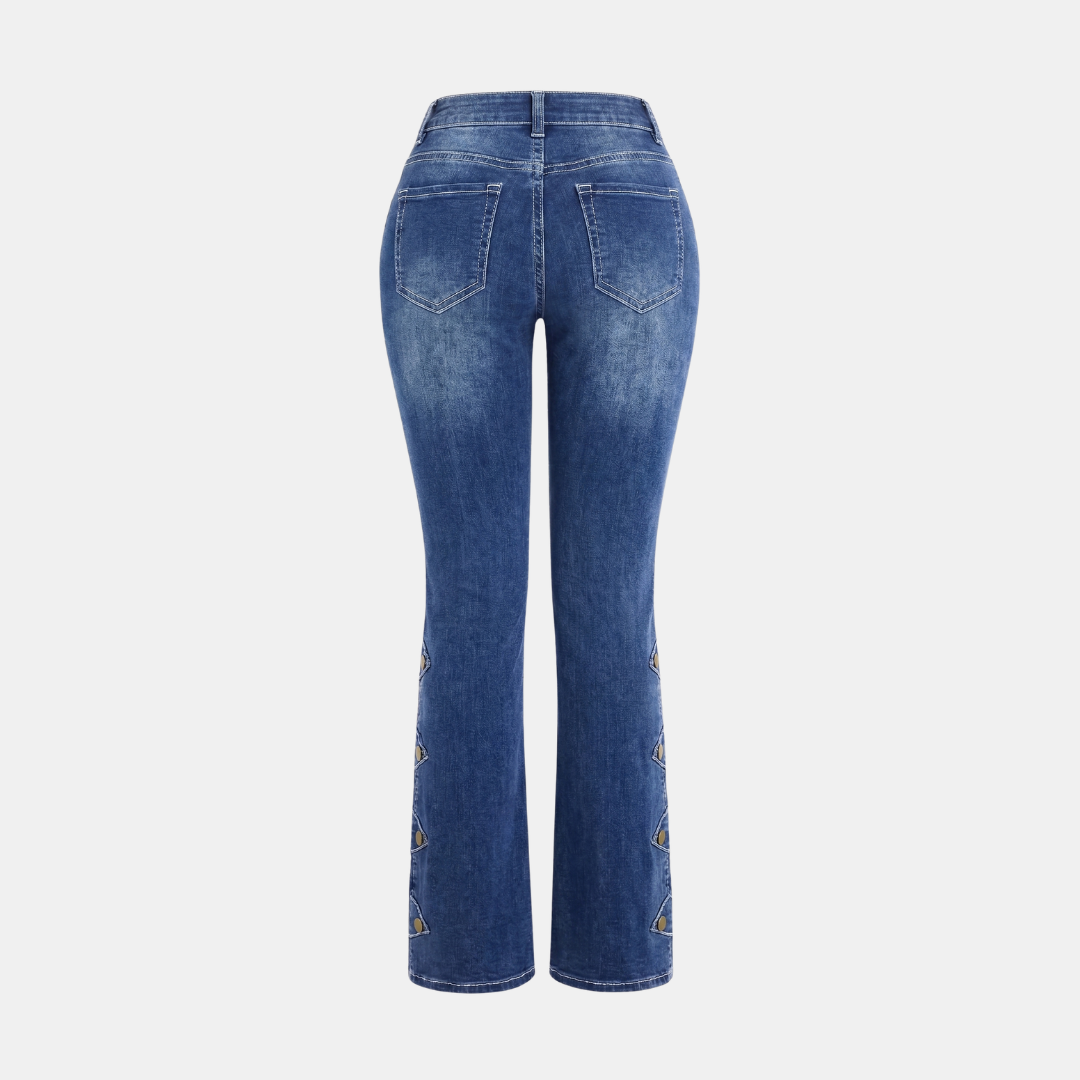 ECLAVA | Women’s High-Waist Bootcut Denim Jeans