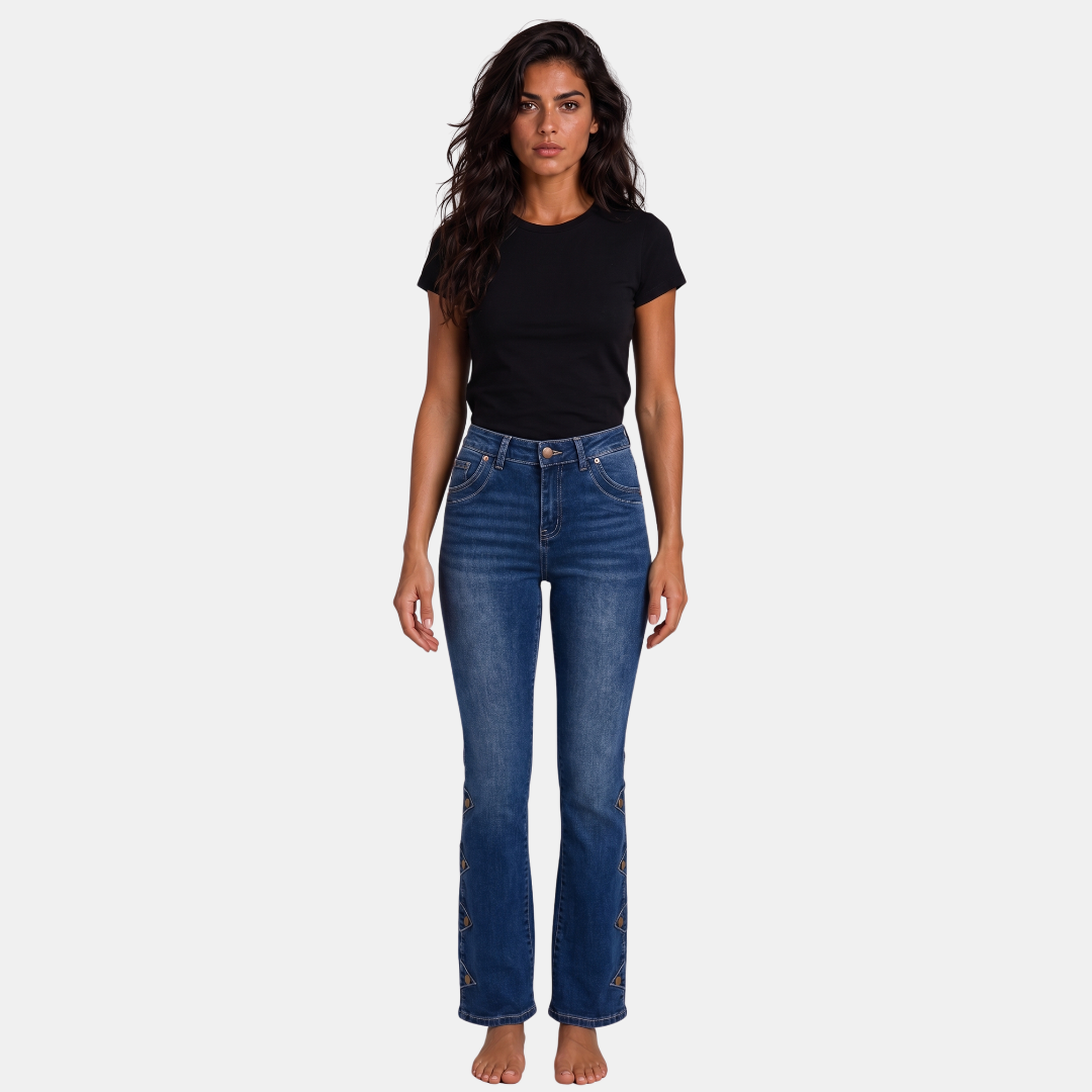 ECLAVA | Women’s High-Waist Bootcut Denim Jeans