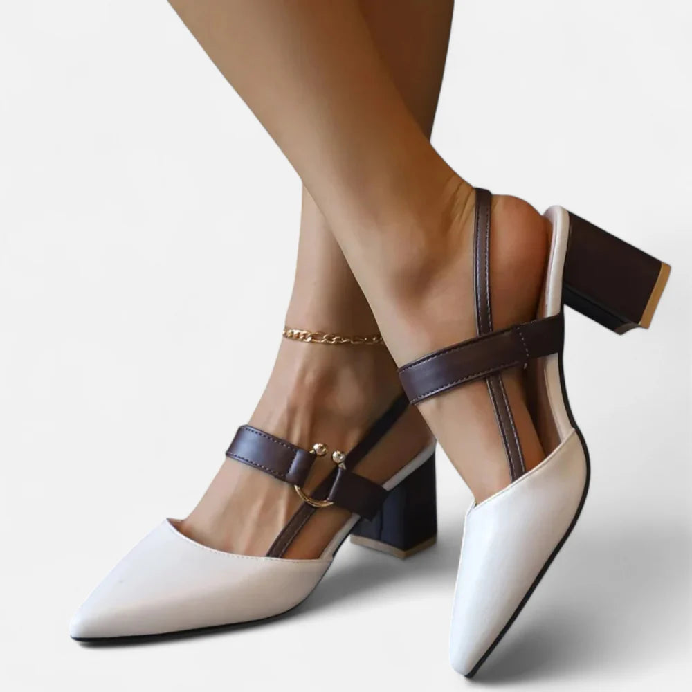ECLAVA | Women’s Genuine Leather Chunky Sandals