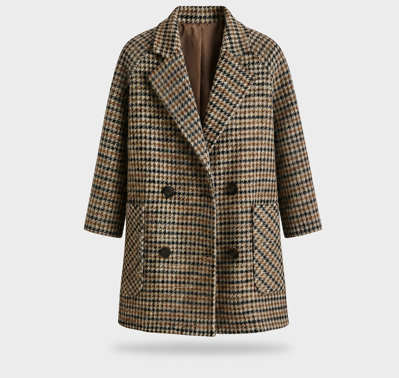 ECLAVA | Women’s Houndstooth Quilted Coat