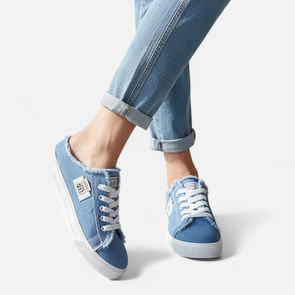 ECLAVA | Women’s Low‑Top Canvas Sneakers
