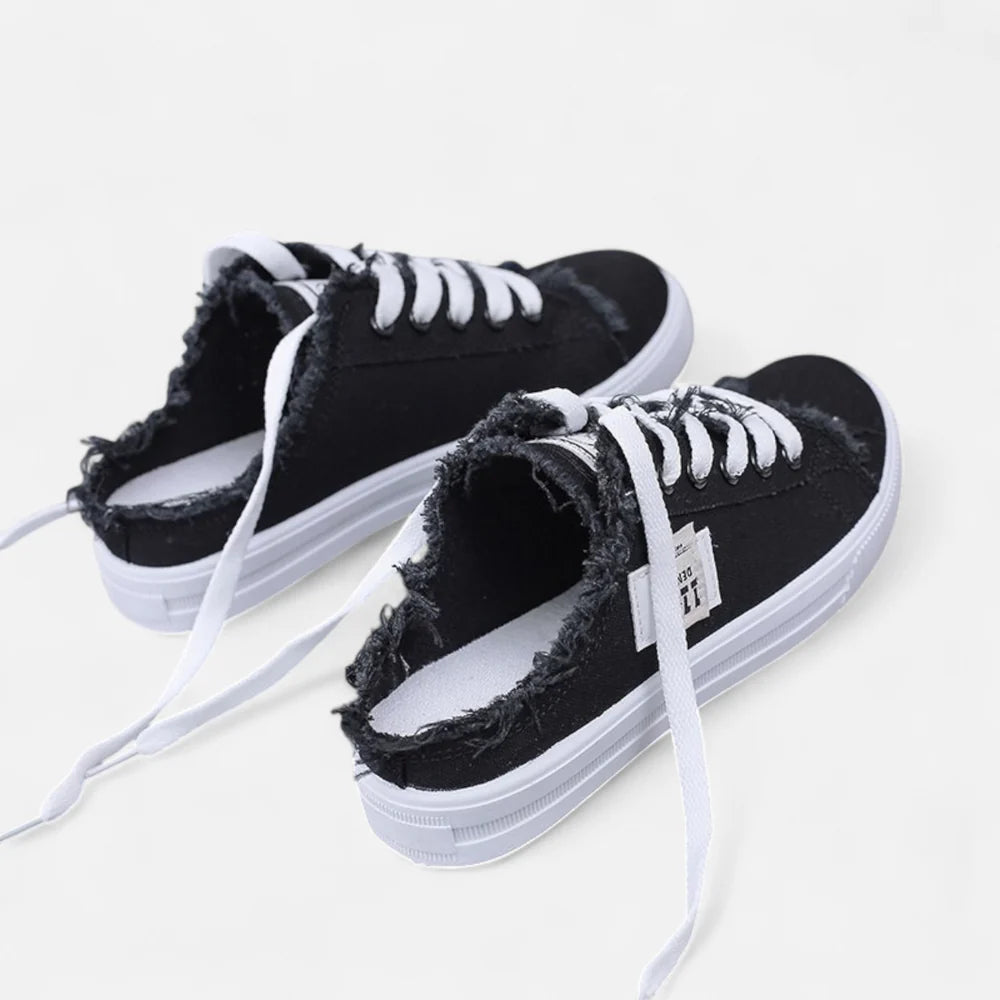 ECLAVA | Women’s Low‑Top Canvas Sneakers