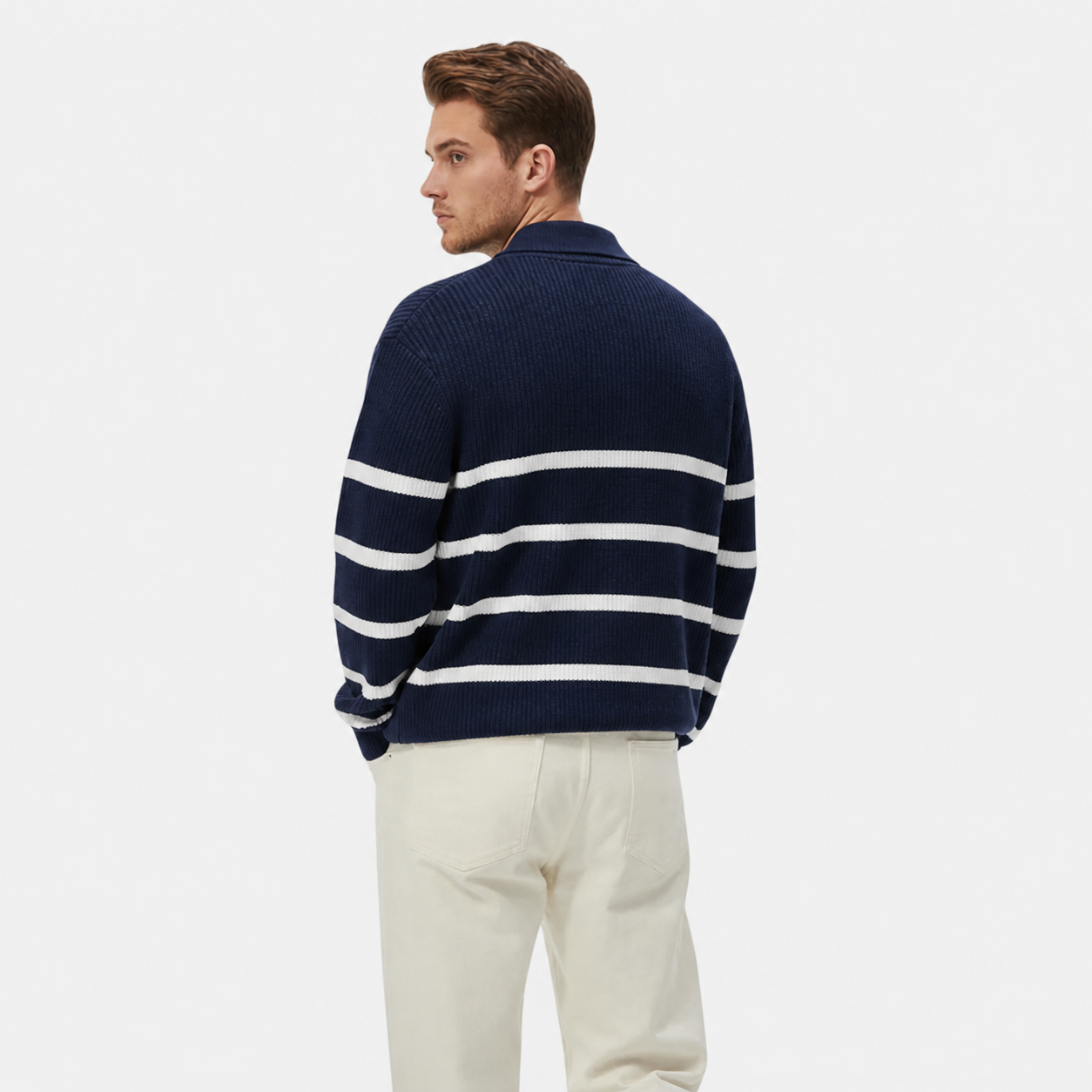 ECLAVA | Men’s Striped Knitwear Sweater