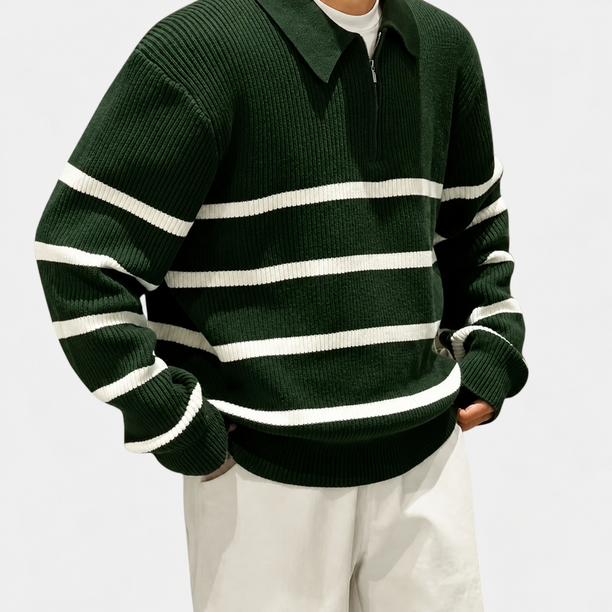 ECLAVA | Men’s Striped Knitwear Sweater