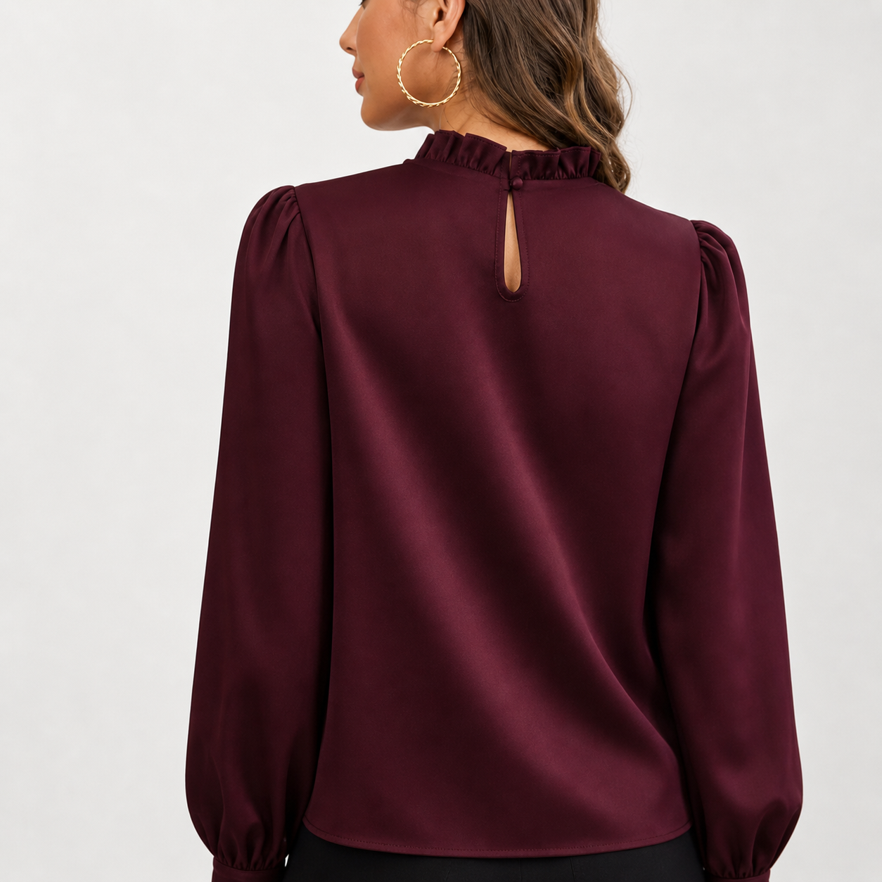 ECLAVA | Women’s Ruffle Collar Blouse