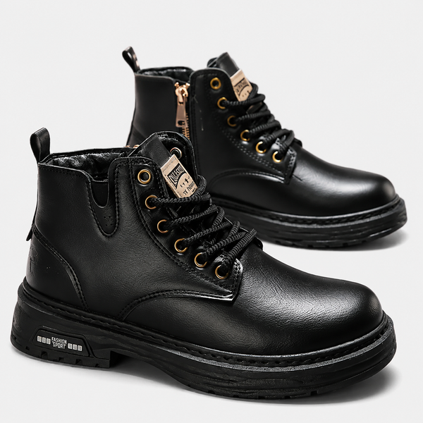 ECLAVA | Men’s Vintage Boots – Classic Short Lace‑Up