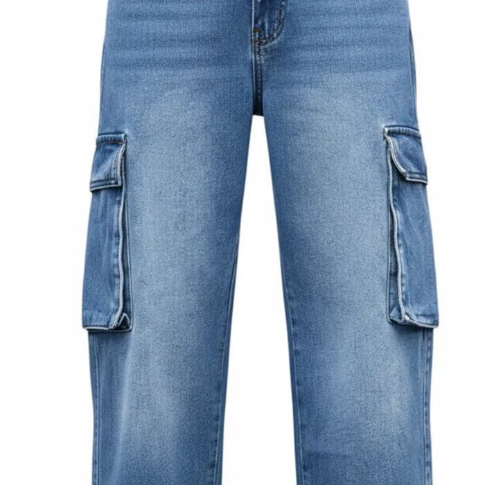 ECLAVA | Men’s Baggy Cargo Denim Jeans