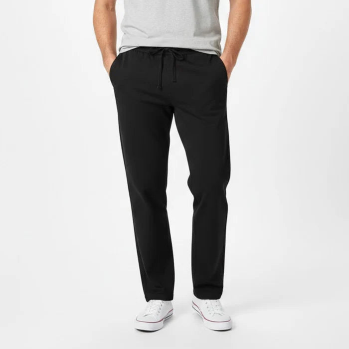 ECLAVA | Men’s Cotton Linen Straight-Leg Trousers