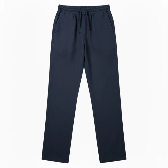ECLAVA | Men’s Cotton Linen Straight-Leg Trousers