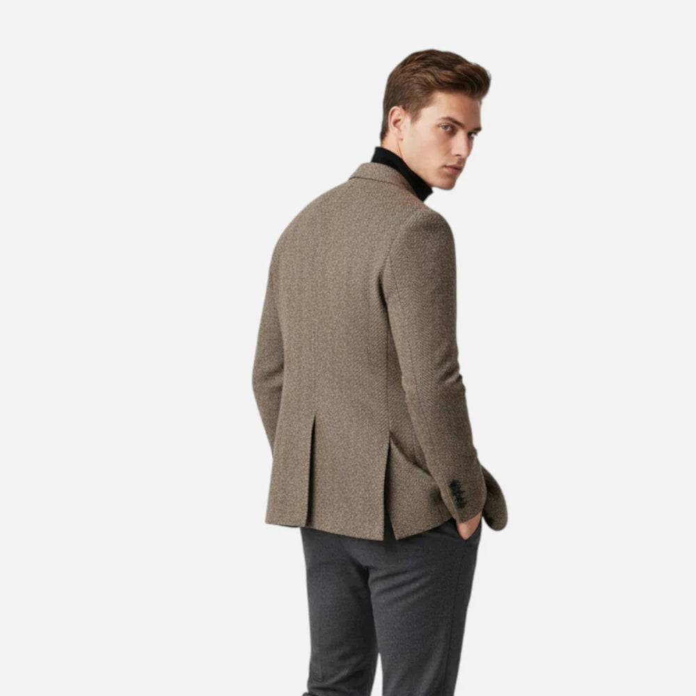 ECLAVA | Men’s Herringbone Wool Blazer