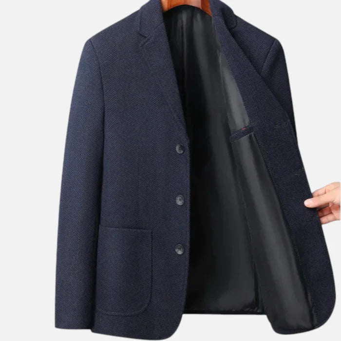 ECLAVA | Men’s Herringbone Wool Blazer