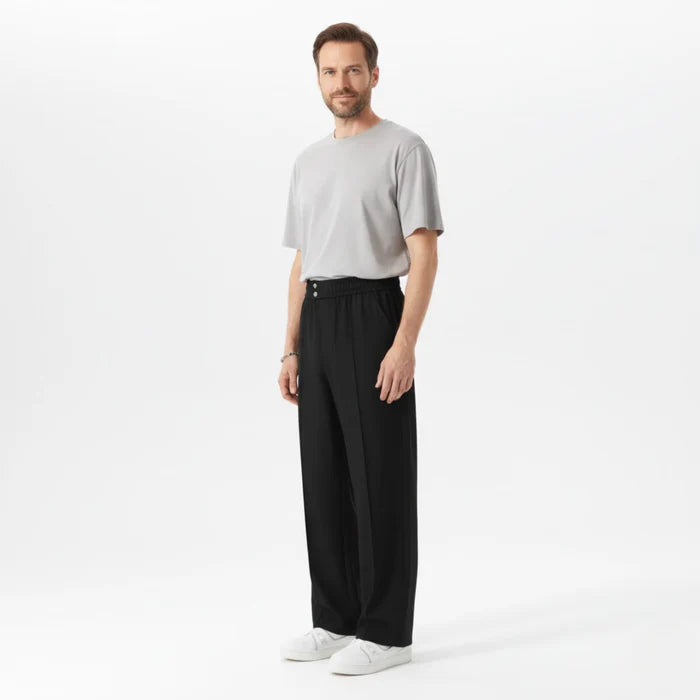 ECLAVA | Men’s Silk‑Ice Casual Trousers