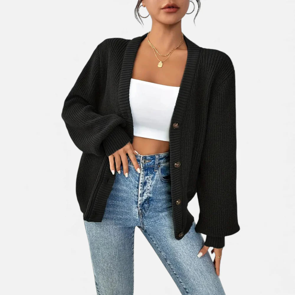 ECLAVA | Women’s Knitted Button Cardigan
