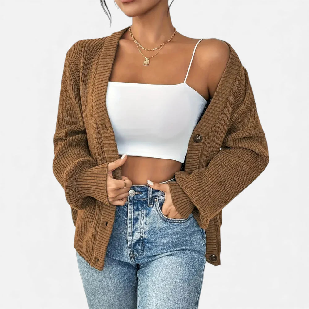 ECLAVA | Women’s Knitted Button Cardigan