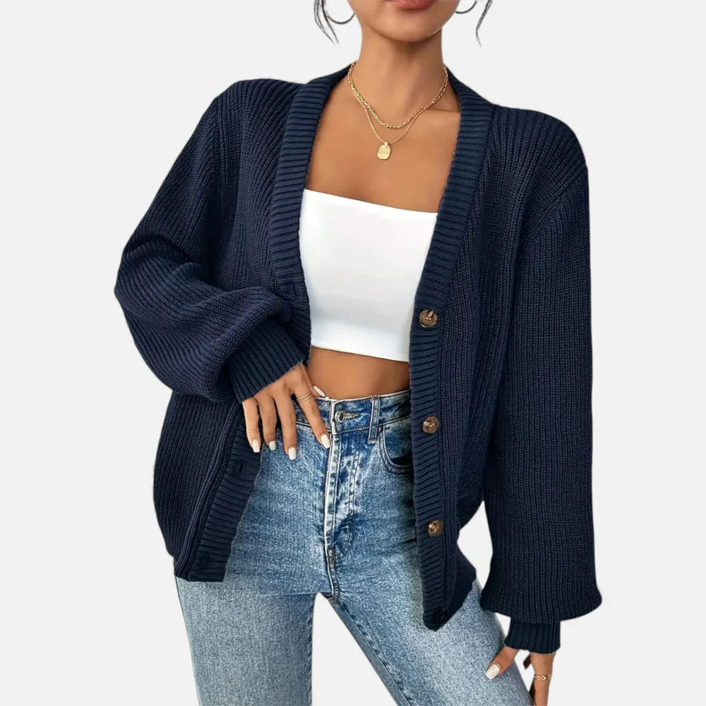 ECLAVA | Women’s Knitted Button Cardigan