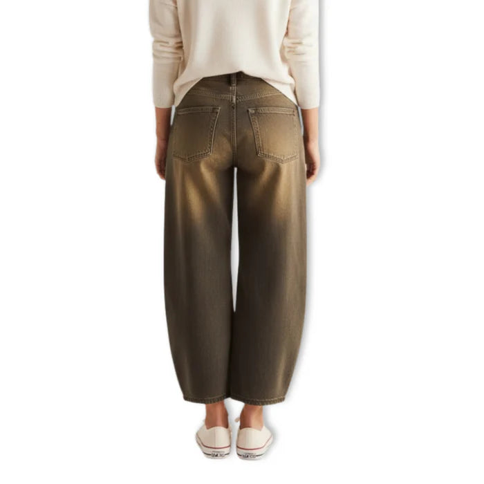 ECLAVA | Women’s Vintage Spliced Straight Jeans